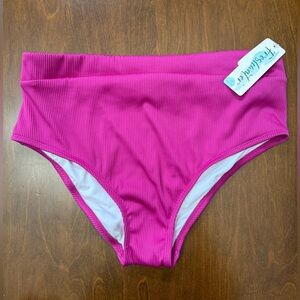 Kohl's Freshwater Brand Ribbed Pink Bathing Suit Bottom Size 1X